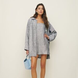 NEW Reformation Aubree Linen Dress in Vinyard